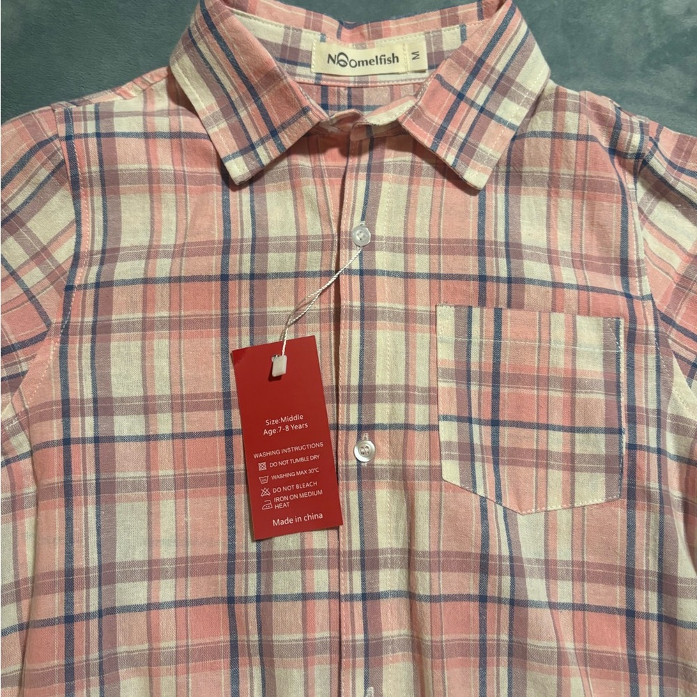 Noomelfish Girls Long Sleeve Button Down Shirt Tie Front Blouse Top